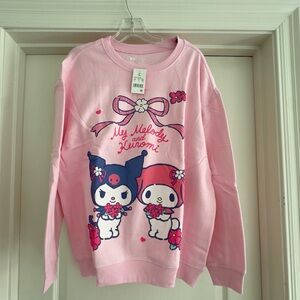 NWT Sz XL Pink My Melody and Kuromi Sweatshirt